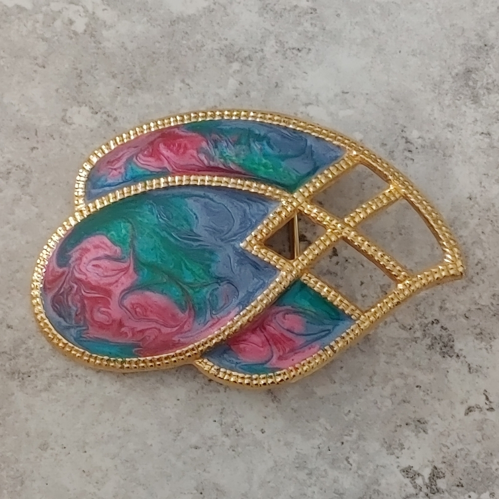 Gold and Multicolor Women's Belt Buckle